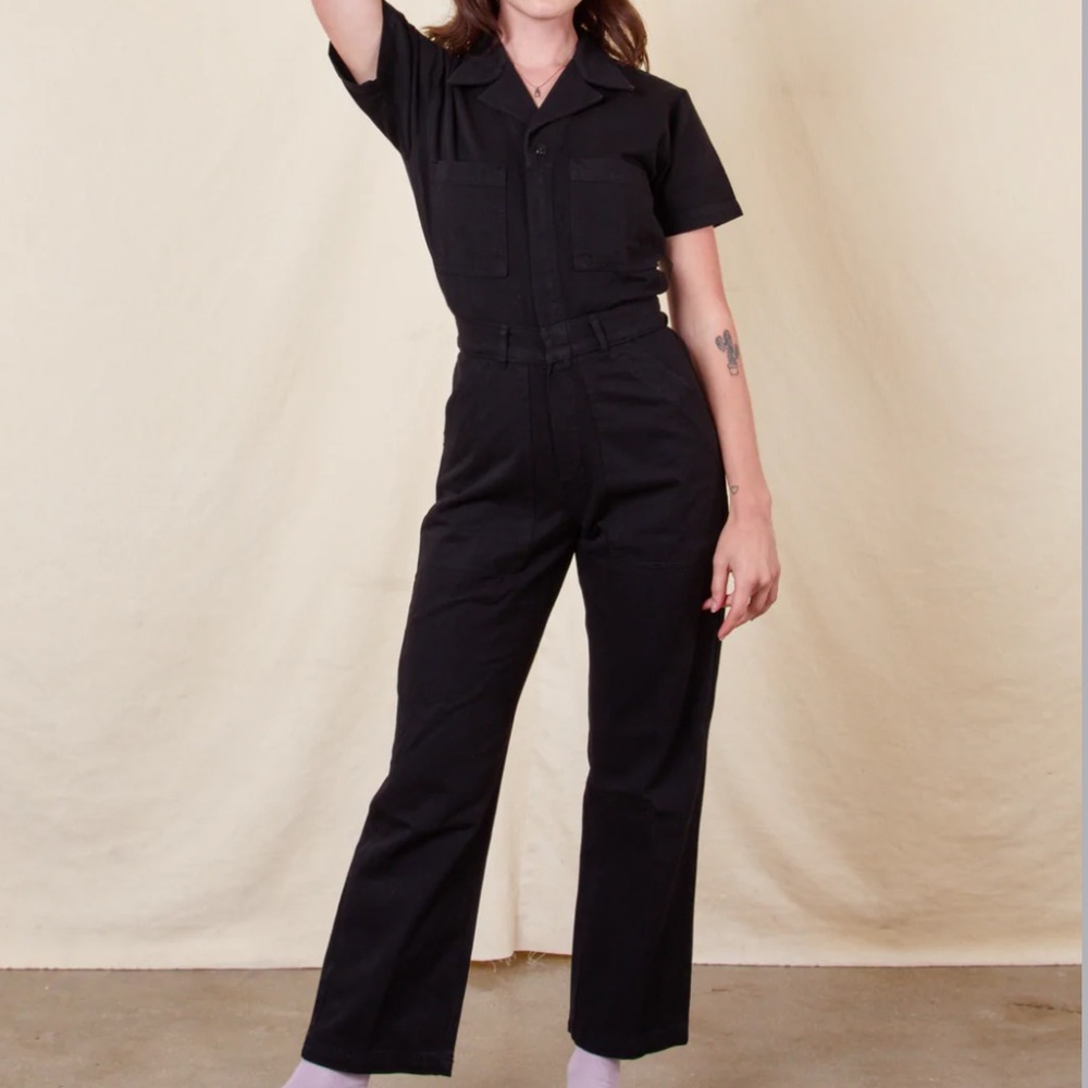 Big Bud Press jumpsuit / unisex black jumpsuit / short black jumpsuit